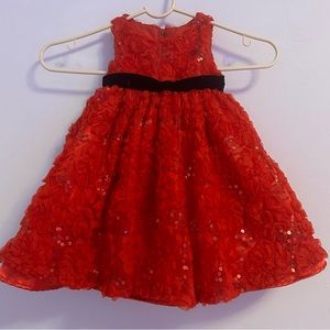 beautiful girls dress red color size 12 m size 12 good conditions